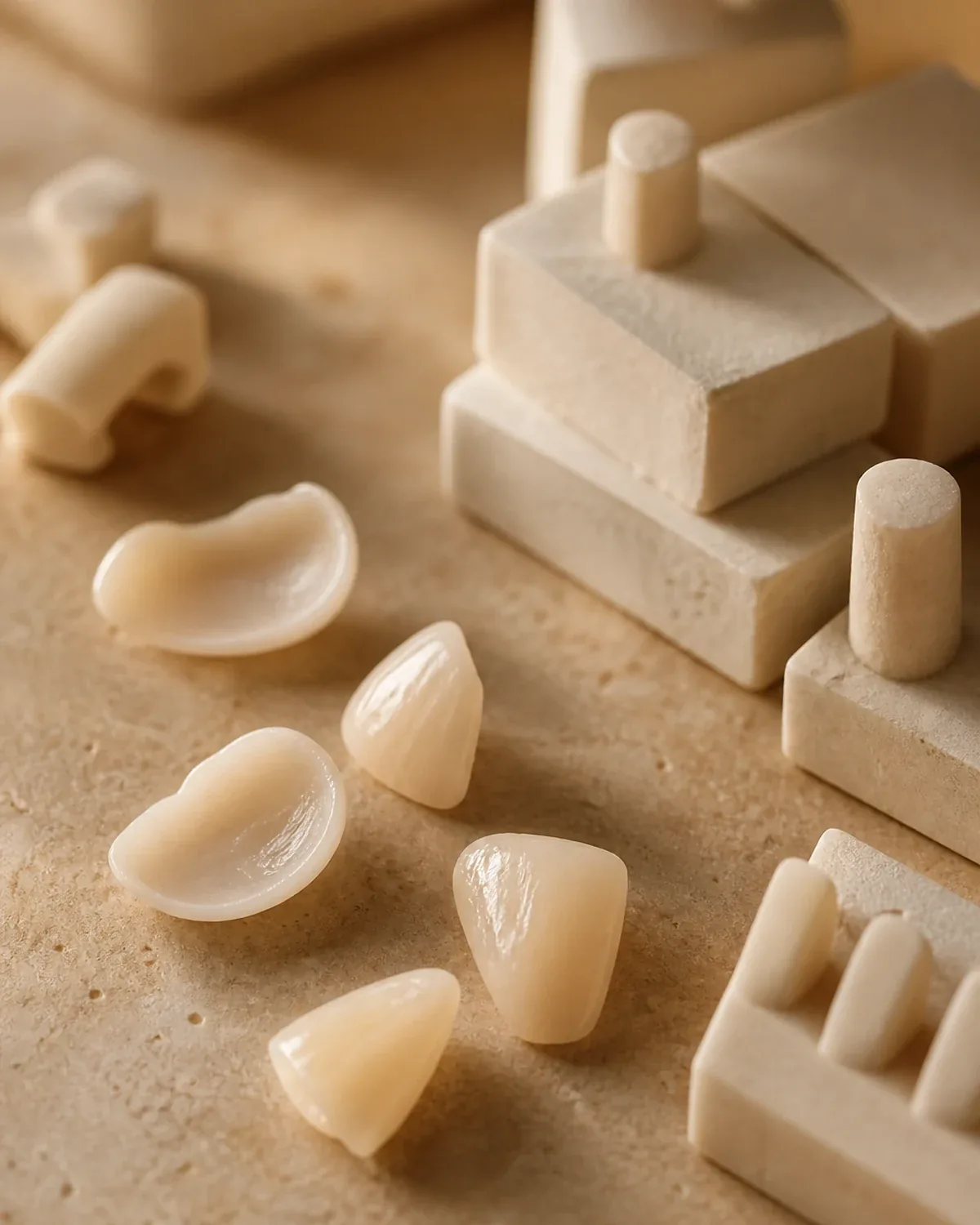 Porcelain veneers in our lab