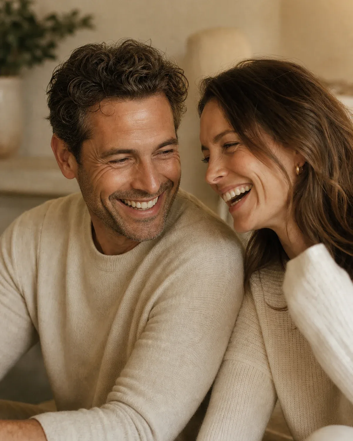 Laughing together