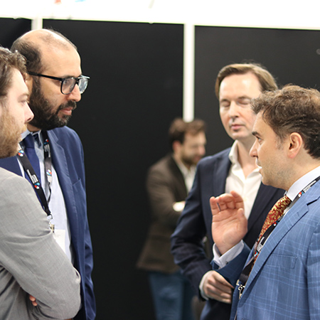 MIAM event photo of a speaker on stage